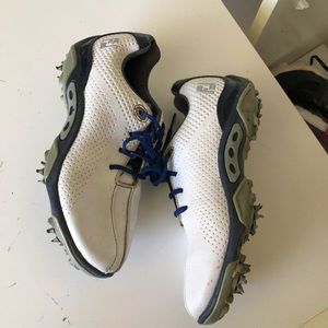 Girls white FootJoy golf shoe